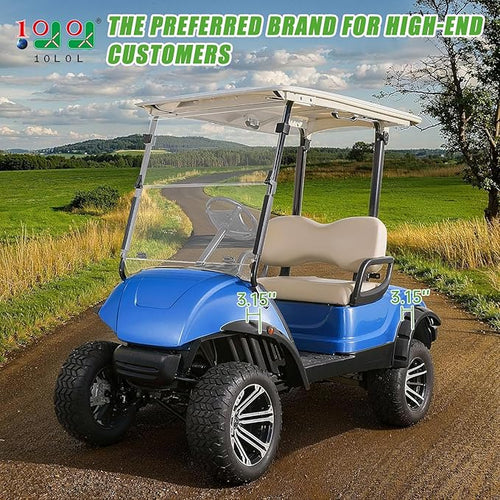 10L0L 4PCS Golf Cart Fender Flares for Yamaha G29, EZGO TXT/RXV, Club Car DS/Precedent - Heavy Duty ABS Plastic Mud Guards with Reflectors & Stainless Steel Hardware