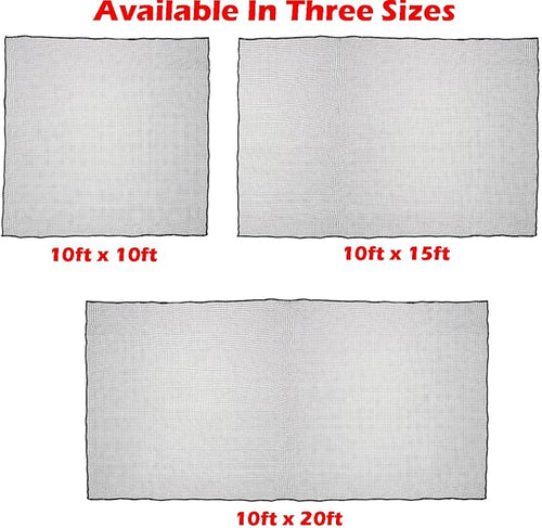 10ft, 15ft, 20ft Strong Durable Frequent Use Multi-Sports Barrier Net with Around Finished Seam Hitting Practice Nylon Netting High Impact in/Outdoor for Golf Baseball Hockey Soccer