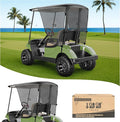 10L0L 2 Passenger Golf Cart Sun Shade Cover for Yamaha G29 Drive2 - Foldable UV-Resistant Cover with Heat Reflective Layer - Black