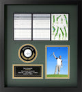 Hole-in-One Golf Display Case Frame, 3 or 4 Components for Ball, Scorecard, Photo & Printed Graphic Info Insert (Premium, 4 Components)