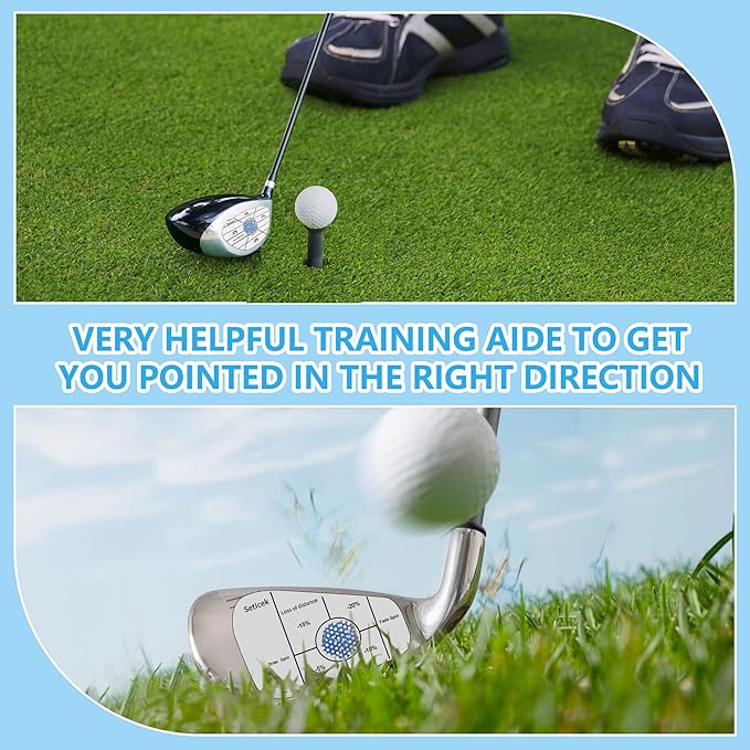 Golf Impact Tape Set 300Pcs, Self-Teaching Sweet Spot and Consistency Analysis, Golf Club Impact Stickers for Woods Irons and Putters Each 100 Pcs,Useful Training Aid Improve Ball Striking