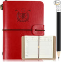 Yexiya Golf Scorecard Book with Pencil Leather Golf Journal Scorecard Holder Accessories Notebook Log Book Pocket Scorebook Gifts for Men Golfers, Sports and Outdoor Club Accessories