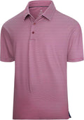 Esabel.C Jacquard Golf Shirts for Men Moisture Wicking Short Sleeve Performance Dry Fit Active Mens Polo Shirts