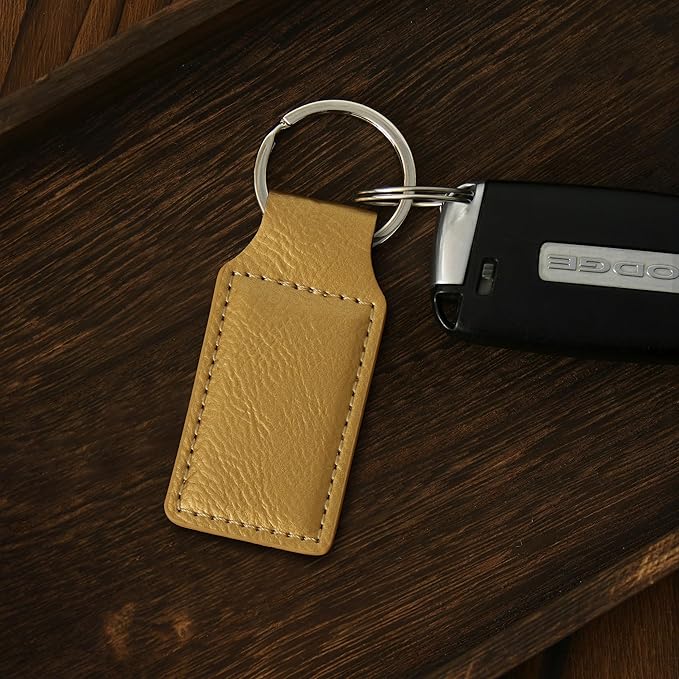 LaserGram Rectangle Keychain, Disc Golf, Personalized Engraving Included