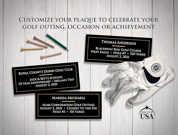 Universal Golf Achievement, Event, Award Display Case Frame for Ball, Scorecard, Photo & Printed Graphic Info Insert (Premium, 4 Components)