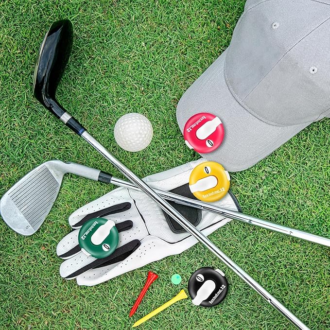 Frienda Golf Score Counter Mini Golf Stroke Counter with One Touch Reset and Simple Attachment to Scorekeeper Glove in