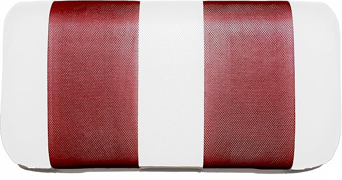 Seat Cover Replacement for Yamaha Drive or G-29 Golf Cart - Front Bench Seat - Premium Marine Vinyl - 5 Panel Stitching - Staple On Installation - Two-Tone Golf Cart Seat Covers (White & Red)