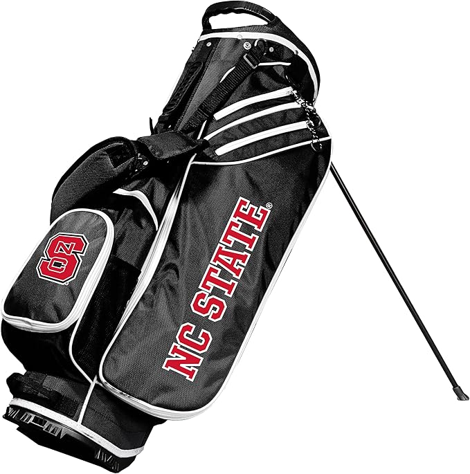 Team Golf NCAA Birdie Stand Golf Bag, Lightweight, 14-Way Club Divider, Spring Action Stand, Insulated Cooler Pocket, Hook-and-Loop Fastener Glove and Umbrella Holder & Padded Handles