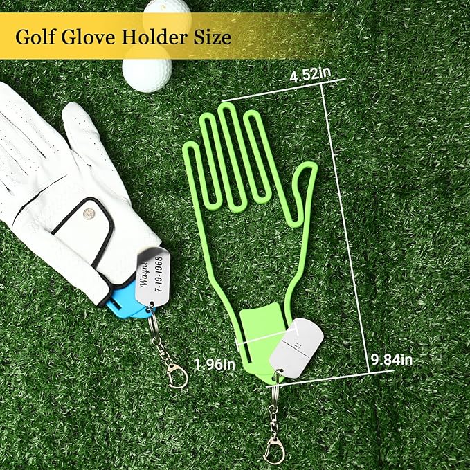 Personalized Custom Golf Gloves Stretcher Support with Engraved Pendant