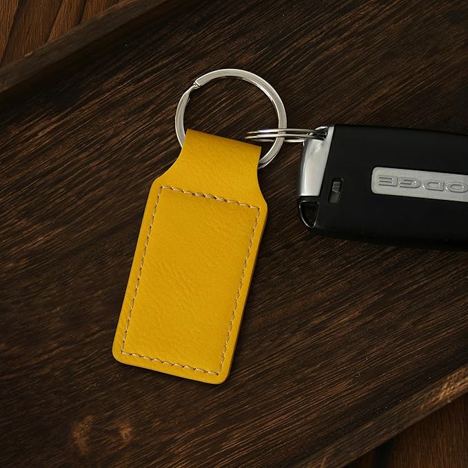 LaserGram Rectangle Keychain, Disc Golf, Personalized Engraving Included