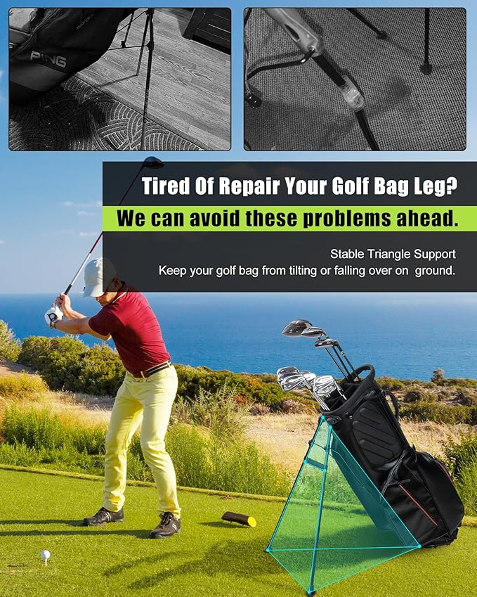 Big Teeth Golf Bag Accessories Leg Leather Strap, Stabilizer Strap, Equipment for Stand Bag With Legs