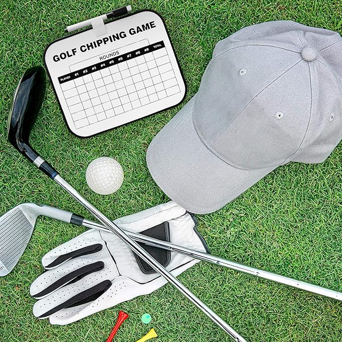 Golf Scorecard Board Erasable with 1 Free Pen, Plastic Write on Whiteboard Dry Erase Score Card Holder Accessories Gift for Men Women Golfer