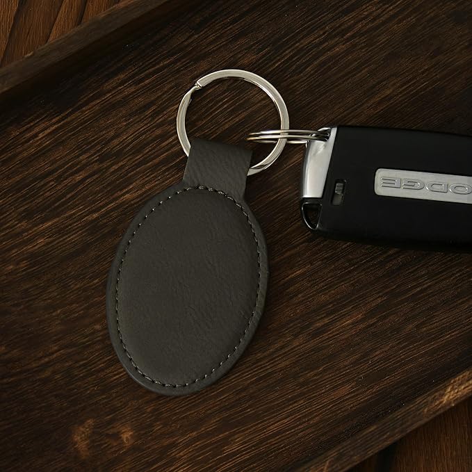 LaserGram Oval Keychain, Disc Golf, Personalized Engraving Included