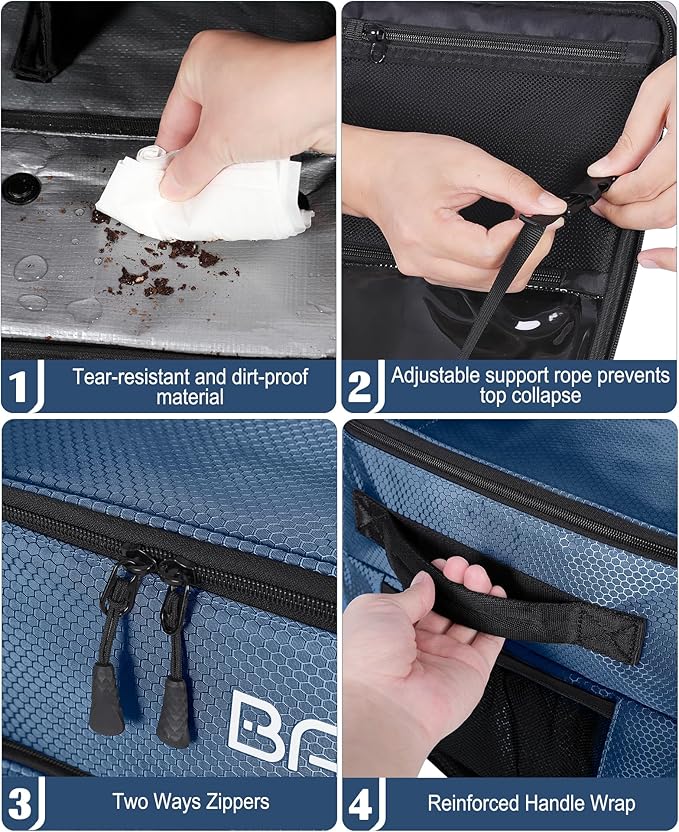 Golf Trunk Organizer, Waterproof Car Golf Locker with Separate Ventilated Compartment for 2 Pair Shoes, Golf Storage for Balls, Tees, Cap, Clothes, Gloves, Accessories, Gifts for Men, Women