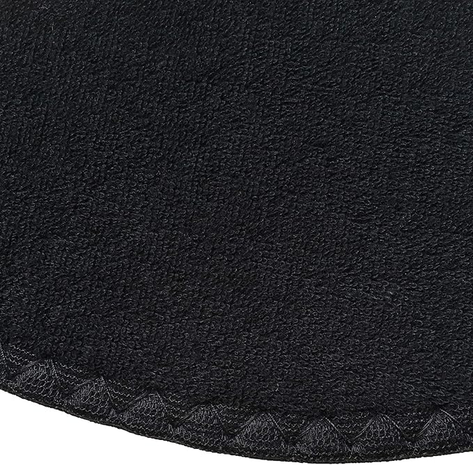 Happystep Cotton Terry Cloth Insoles, Barefoot Shoe Inserts, Sweat Absorption, Odor Control, Moisture-Wicking, Washable and Reusable, Zero Drop Shoe Insoles, 2 Pairs of Black (Men Size 9)