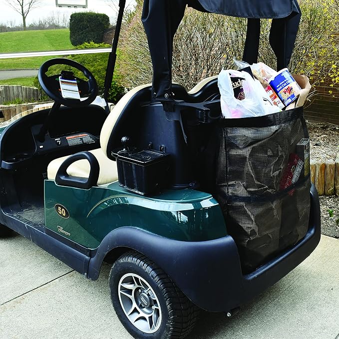 Universal Golf Cart Cargo Bag for 2 Passenger Golf Carts, Storage Grocery Shopping Bag for EZGO TXT/RXV, Club Car DS/Precedent, Yamaha Golf Cart
