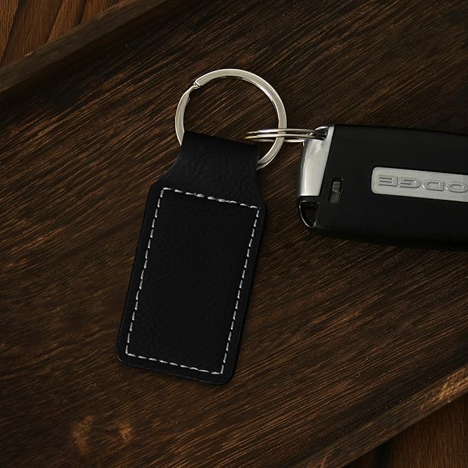 LaserGram Rectangle Keychain, Disc Golf, Personalized Engraving Included