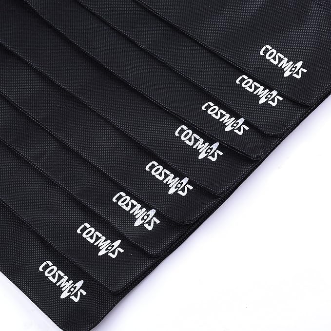 Cosmos 8 Pcs Travel Shoe Bags Shoe Organizer Pouch Storage String Bags with Clear Window for Travel Trip Carrying Packing, Dust-proof Non-Woven Fabric in Dual Drawstring, 17.5" x 13.5"