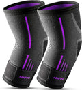 APOYO Elbow Brace for Tendonitis and Tennis Elbow, Elbow Compression Sleeve, Elbow Brace for Women and Men w/ Adjustable Strap for Tennis Elbow Relief, Weightlifting, Arthritis, Workouts, Reduce Joint Pain During Fitness Activity (Purple (Pair), X-Large)