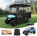 4 Passenger Golf Cart Enclosure Universal Rain Cover, 600D Waterproof Driving Enclosure for Club Car EZGO RXV TXT Yamaha, 93.7 Inch in Roof, 93-3/4" Top
