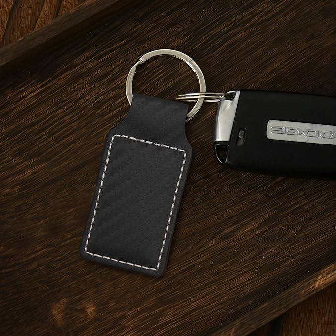 LaserGram Rectangle Keychain, Golfer Golfing, Personalized Engraving Included