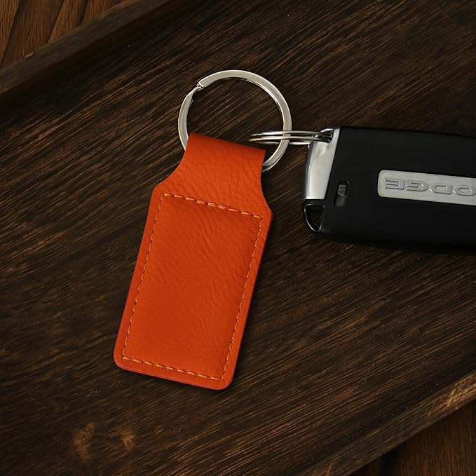 LaserGram Rectangle Keychain, Disc Golf, Personalized Engraving Included
