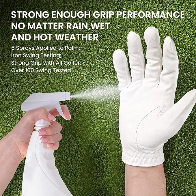 Womens Ladies Golf Rain Gloves Value 3 Pack Left Right Hand, Enhanced Wet Hot Weather Performance Cool Grip, Fit Small Medium Large XL