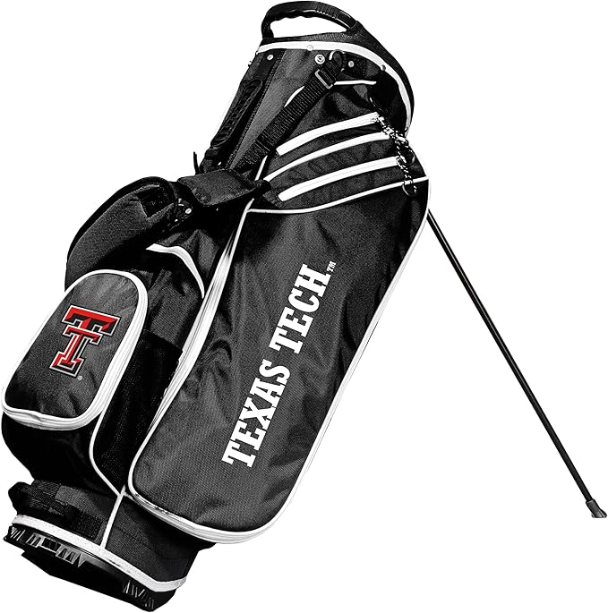 Team Golf NCAA Birdie Stand Golf Bag, Lightweight, 14-Way Club Divider, Spring Action Stand, Insulated Cooler Pocket, Hook-and-Loop Fastener Glove and Umbrella Holder & Padded Handles