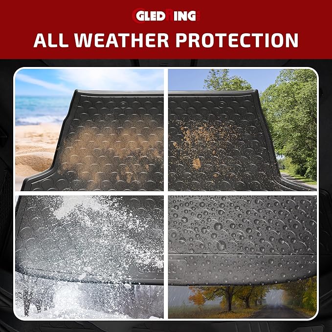 Gledring USA Custom Fit All-Weather Rubber Cargo Liner Intended for Volkswagon Tiguan 2007-2017, No Trimming Required, Tailored Custom Fit, Protects from Rain, Mud, & Snow