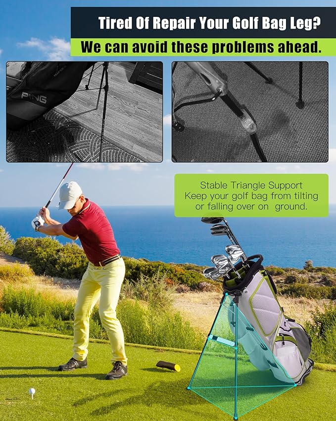 Big Teeth Golf Bag Accessories Leg Leather Strap, Stabilizer Strap, Equipment for Stand Bag With Legs