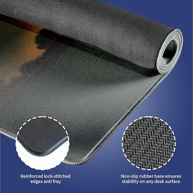 Wknoon. Extra Large Gaming & Office Mouse Pad (31.5" x 11.8") – Golf Ball Near Hole Golf Field, Premium XXL Desk Mat with Durable Stitched Edges & Smooth Fabric Surface & Anti-Slip Rubber Base