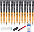 Cross Cord Golf Grips 13 Pack with Golf Grip Kit，Premium Hybrid, Anti-Slip Golf Club Grips, High Feedback & All Weather Performance Golf Grips
