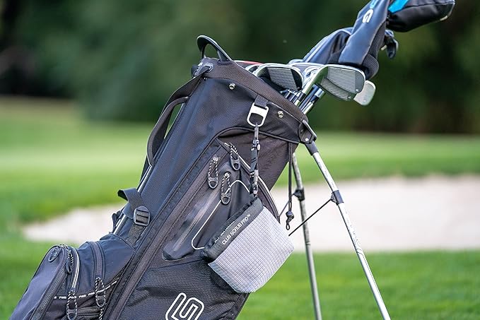 Club Scrub Golf Club and Golf Ball Cleaning Bag, Waterproof Clean Face Technology Liner, Detachable Clip, Machine Washable, Cleans Club Grooves, Dry Exterior (Neoprene or Microfiber Option Available)