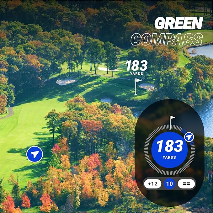 Blue Tees Golf Playmaker+ GPS Golf Watch with AMOLED Touch Screen Display, 42,000+ Preloaded Courses, Advanced Shot Tracking & Dynamic GPS Distances, Real Time Weather & Course View, IP67 Waterproof