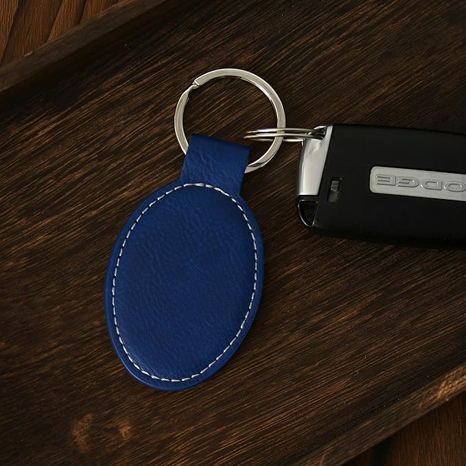 LaserGram Oval Keychain, Disc Golf, Personalized Engraving Included