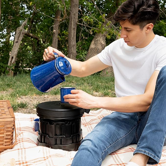 Upgraded Collapsible Stool – Easy to Carry retractable Stool - Lightweight telescoping stool for Camping & BBQ –Sturdy Portable Stool - Slip Resistant Telescopic Stool with Max Load Capacity 1000lbs