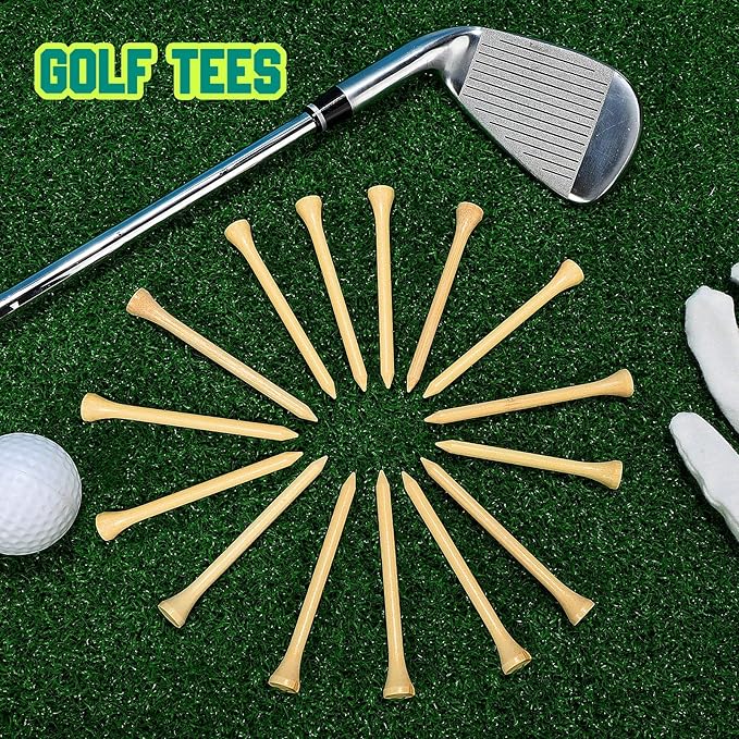 Mudder 600 Pack Golf Tees Bulk Wooden Golf Tees Multicolor Wood for Men Balls Accessories