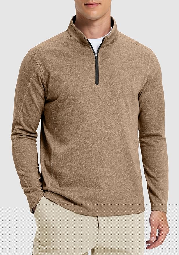 G Gradual Quarter Zip Pullover for Men Fleece Lined Sweatshirt Long Sleeve Winter Golf Shirt Mock Neck Polo Running Sweater
