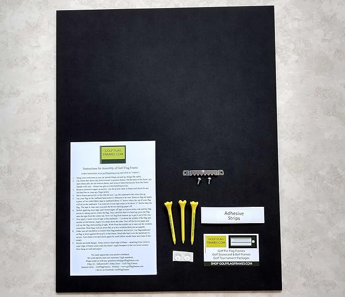8x15 Brown Golf Scorecard Frame, Moulding brn-001, Green Mat (holds up to approx. 5"x12" card); card not included