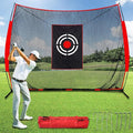Kapler Golf Practice Hitting Net - 12X10FT Portable Driving Nets with Steel Frame and Target for Backyard Indoor Outdoor Swing Use - Gifts for Golfing Lovers