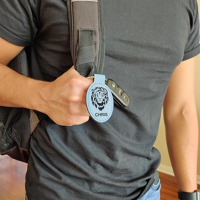 LaserGram Oval Keychain, Disc Golf, Personalized Engraving Included