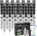 Premium Hybrid Golf Grips (13 Pack) - High Traction Rubber Golf Club Grips with Enhanced Feedback | Includes 13 Grips + 15 Tapes + 1 Rubber Vice | All-in-One Replacement Grip Kit for Golf Clubs