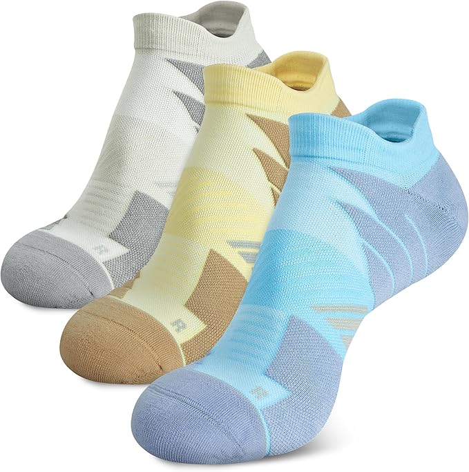 Hylaea No Show Running Athletic Anti-Blister Wicking Coolmax Socks, Seamless Anti-odor