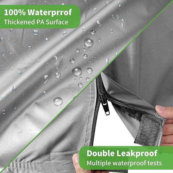 10L0L Heavy Duty 650D Golf Cart Cover for 2/4/6 Passengers EZGO, Club Car and Yamaha, All Weather Outdoor Protection Weatherproof