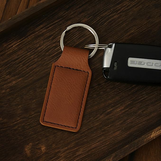 LaserGram Rectangle Keychain, Disc Golf, Personalized Engraving Included