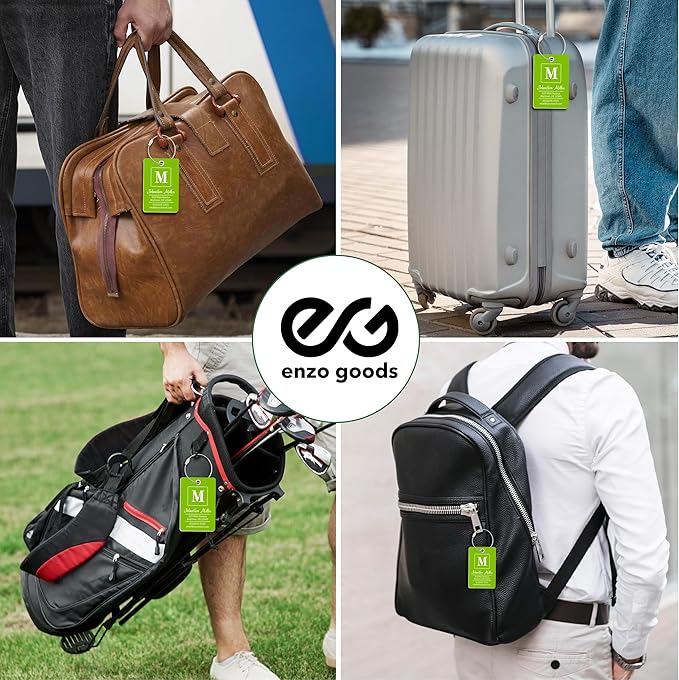 Personalized Luggage Tag | Custom Luggage Tags for Suitcases | Kids Backpack Tag | 10 Color Options & Choose Font, Font Color