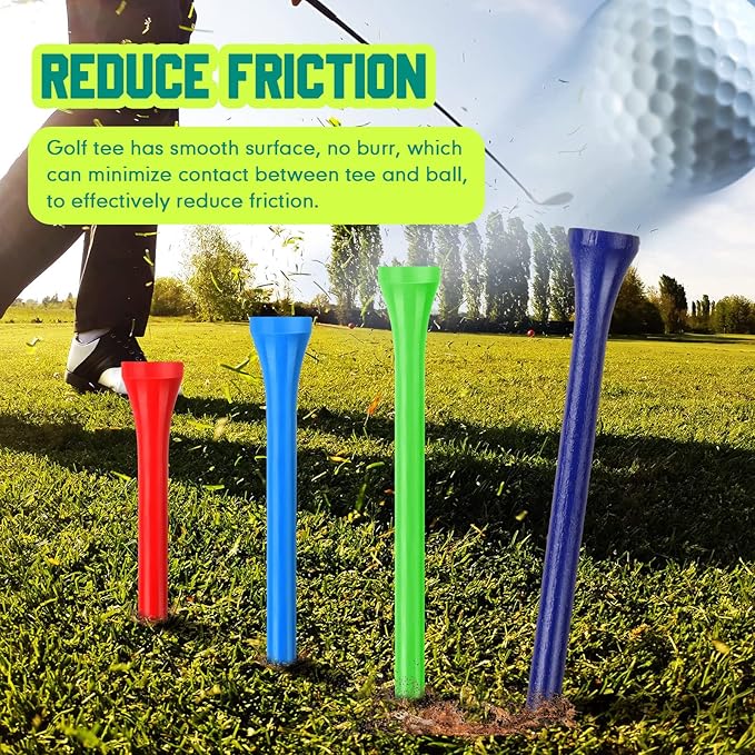 Mudder 600 Pack Golf Tees Bulk Wooden Golf Tees Multicolor Wood for Men Balls Accessories