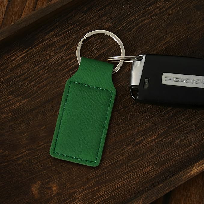 LaserGram Rectangle Keychain, Disc Golf, Personalized Engraving Included