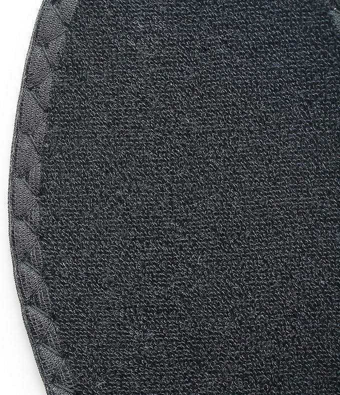 Happystep Cotton Terry Cloth Insoles, Barefoot Shoe Inserts, Sweat Absorption, Odor Control, Moisture-Wicking, Washable and Reusable, Zero Drop Shoe Insoles, 1 Pair Black and 1 Pair White (Women 9)