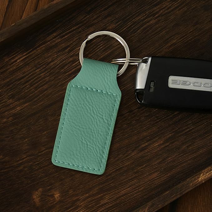 LaserGram Rectangle Keychain, Disc Golf, Personalized Engraving Included